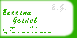 bettina geidel business card